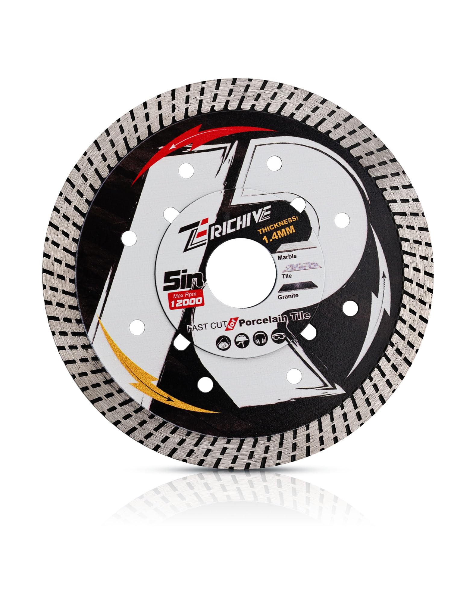 Super Thin Ceramic Diamond Cutting Discs 125mm,Porcelain Cutting Blade for Cutting Hard Tile,Ceramic,Marble,Granite,Porcelain