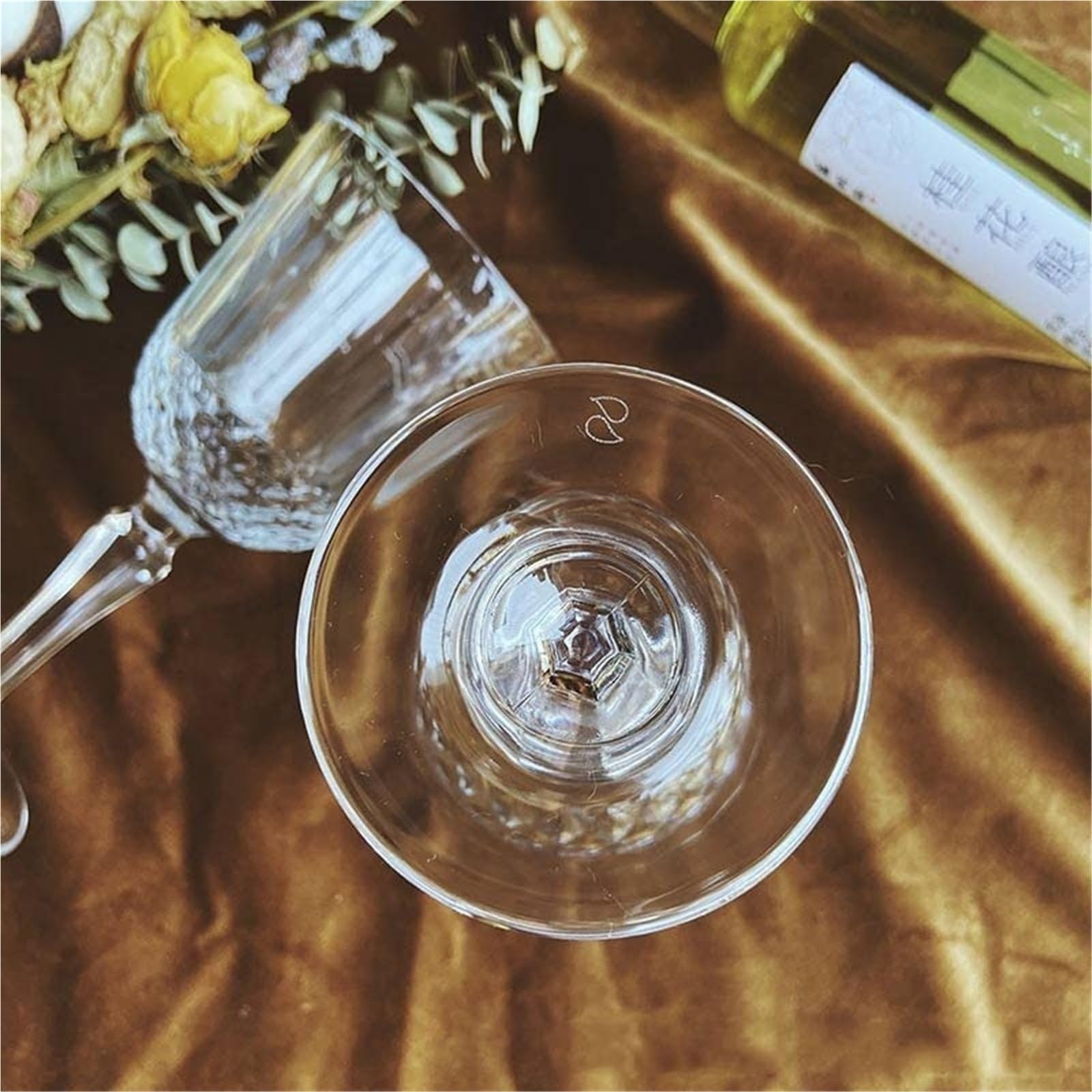Europäische geschnitzte Weingläser, Champagnerglas, transparenter Kelchbecher for Zuhause, Hochzeit, Bar, Party, Geschenk, Trinkgeschirr Getränkebecher