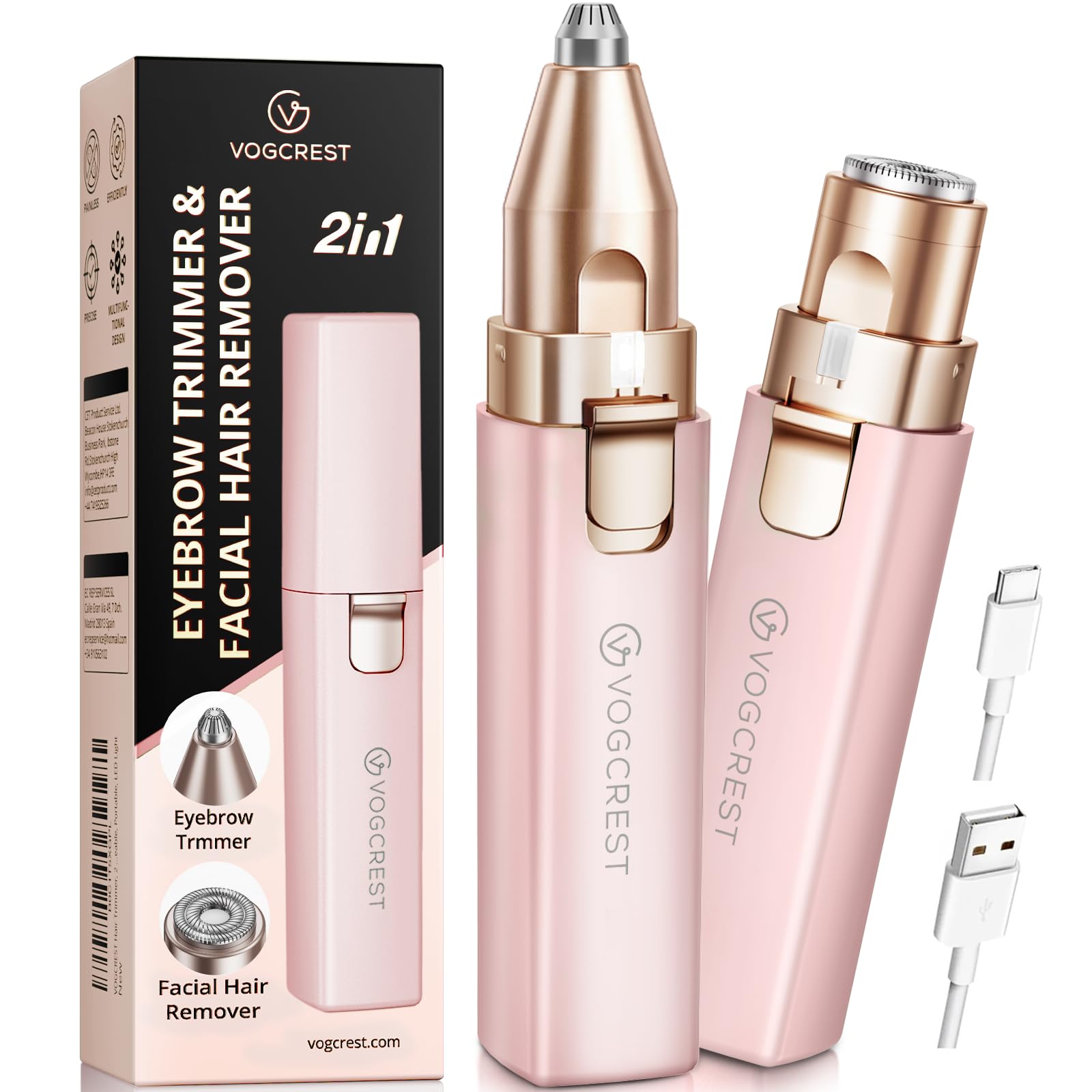 Amazon.com : Rechargeable Facial Hair Remover for Women: 2 in 1