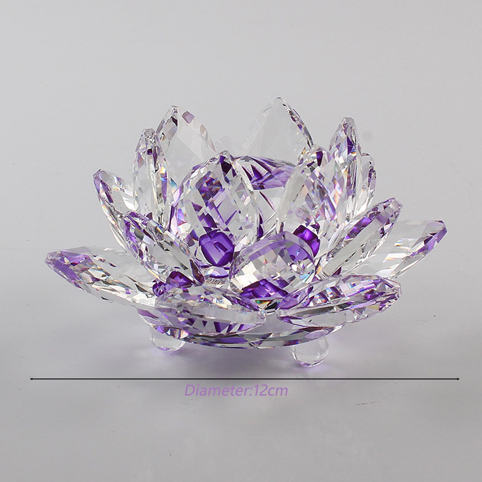 Photophore En Cristal Forme Fleur De Lotus - Bougeoir Pour Bougie Chauffe-plat - Décoration Mariage, Noël
