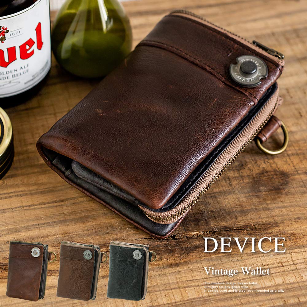 Device DKW17058 Vintage Bi-Fold Wallet, Brown