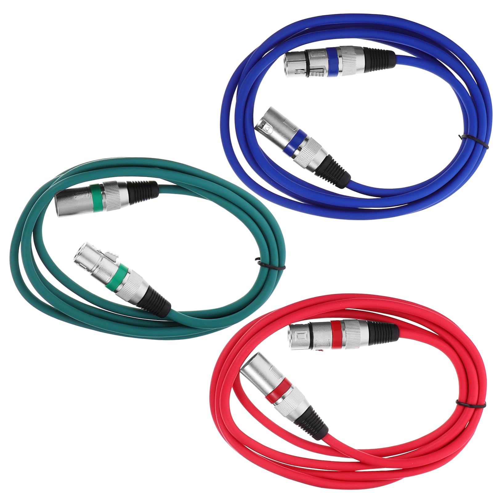4 Set Cavo Xlr Connettore Maschio Per Microfono Design Core Trasmissione Audio Affidabile Per Attrezzature Audio Professionali 3 Pezzi*4