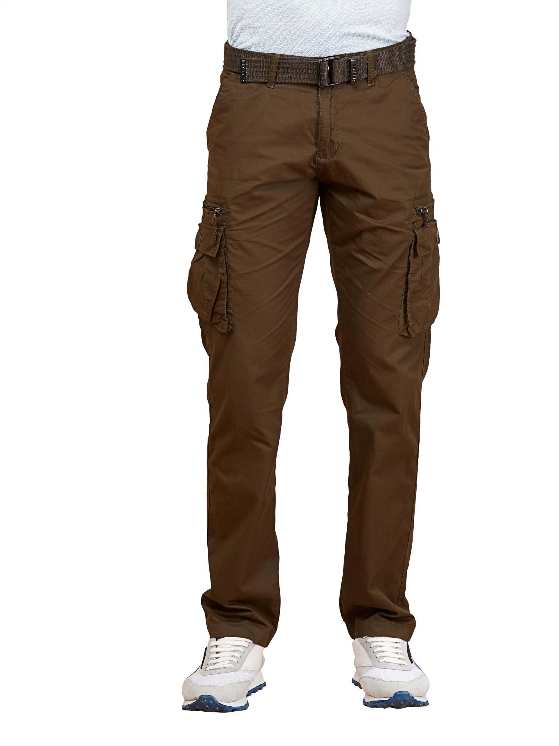 beevee Mens Fixed Waist Cargo Pant with Belt.-picture-28