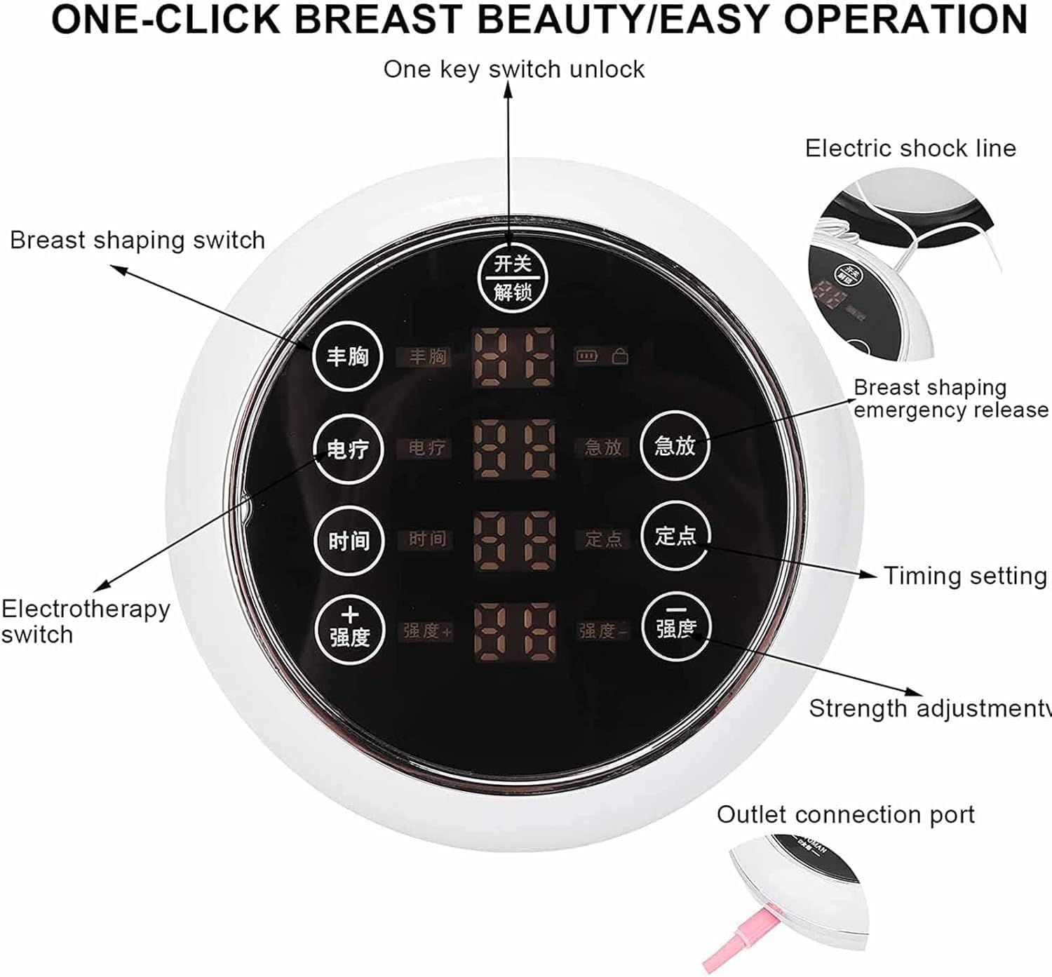 Brustmassagegerät, Elektrischer Brustmassagebecher,Doppelbecher-Brustschönheitsinstrument Mit Timing,Automatischer Ansaugung Und Freigabe,Mehrstufige Anpassung,Zur Verbesserung Der Brustvergrößerung