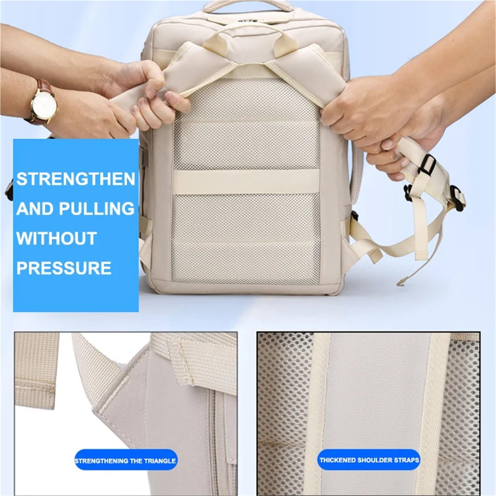 Handgepäck Rucksack Rucksack Damen Kabinenreiserucksack Laptoptasche Große Kapazität Handgepäck Rucksack Gepäck for Fluggesellschaft