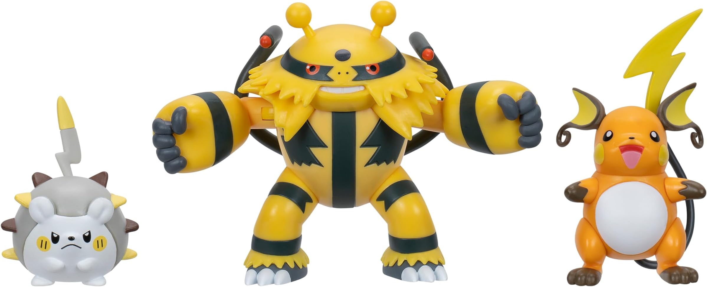 Pokemon Battle Figure 3 Pack - Features 2-Inch Togedemaru and Raichu and 3-Inch Electivire Battle Figures