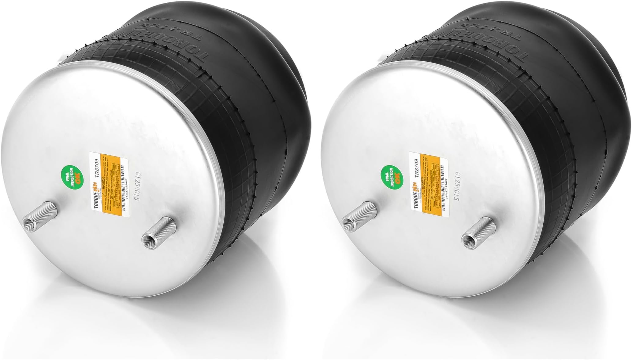 2 pack of TORQUE Trailer Air Spring Bag for Hendrickson AAT 23K Models Intraax & Van Traax (Replaces Firestone 8709, 8751, W01-358-8709, Goodyear 1R13-159) (2 x TR8709)