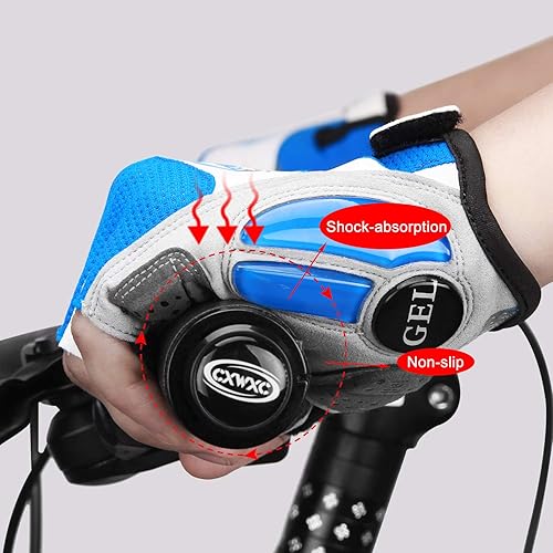 Miniatura 6 de CXWXC Guantes de ciclismo para hombres y mujeres Guantes de gel transpirable para bicicleta de montaña Guantes de bicicleta antideslizantes para