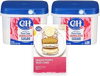 C&H® Granulated Sugar, 3.5 lb Easy-Baking Tub (Pack of 2) - Ideal for Fa...