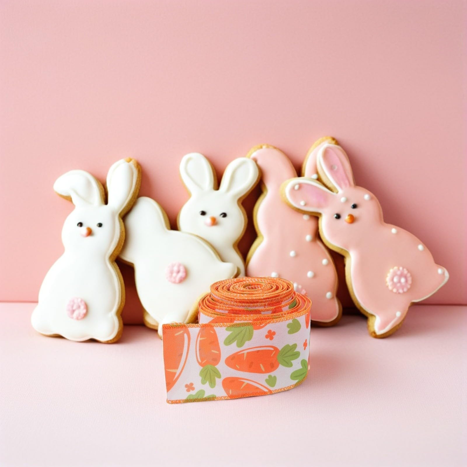 Healeved 5 Stück Buntes Osterband mit Drahtkante 6,35cm Breit aus Polyester und Eisen Vielseitiges Dekoband für Ostern und Geschenkverpackungen bei Frühlings und Festtagsfeiern