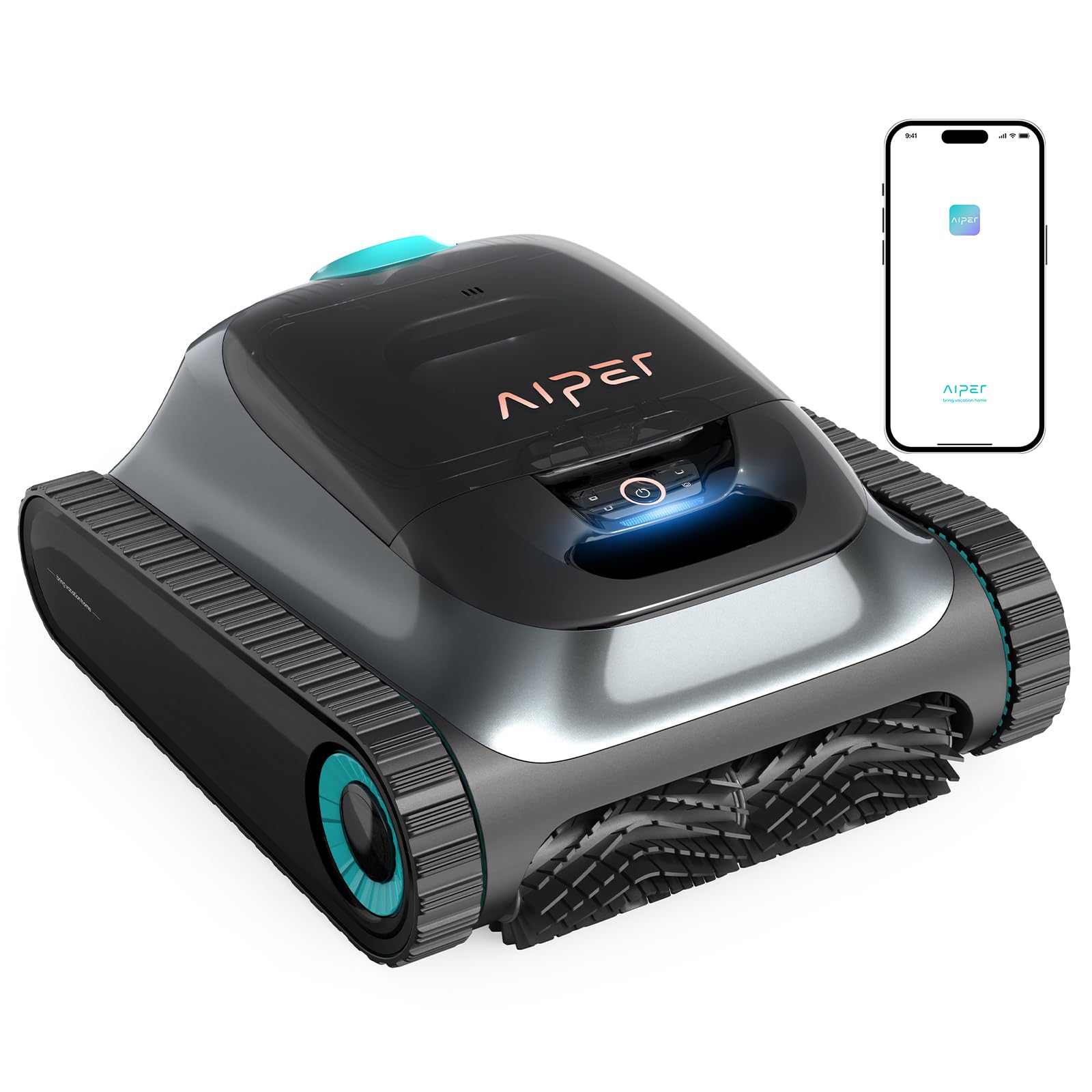 AIPER (2026) Scuba S1 Robot Piscina Limpiafondos y Paredes, Aspirador Piscinas Fondos con Batería Mejorada 270 min, Navegación Smart de Alta Precisión, Filtración Ultrafina + App y OTA, Negro