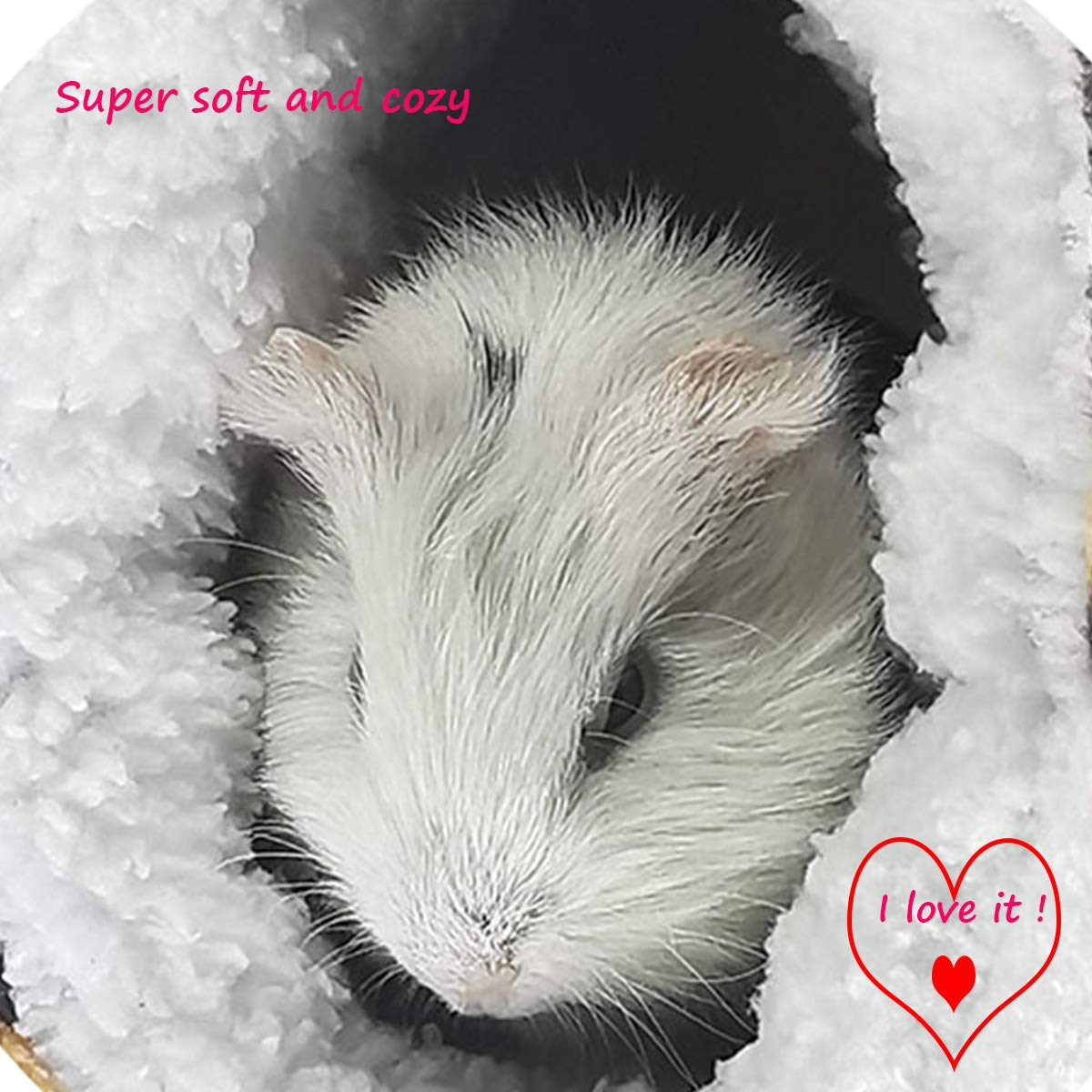 LEFTSTARER Hängetunnel für Kleintiere, Frettchen Hängematte Käfig Zubehör Zuckergleiter Spielzeug Hamster Bettwäsche für Chinchilla Eichhörnchen Meerschweinchen Ratten Spielzeug