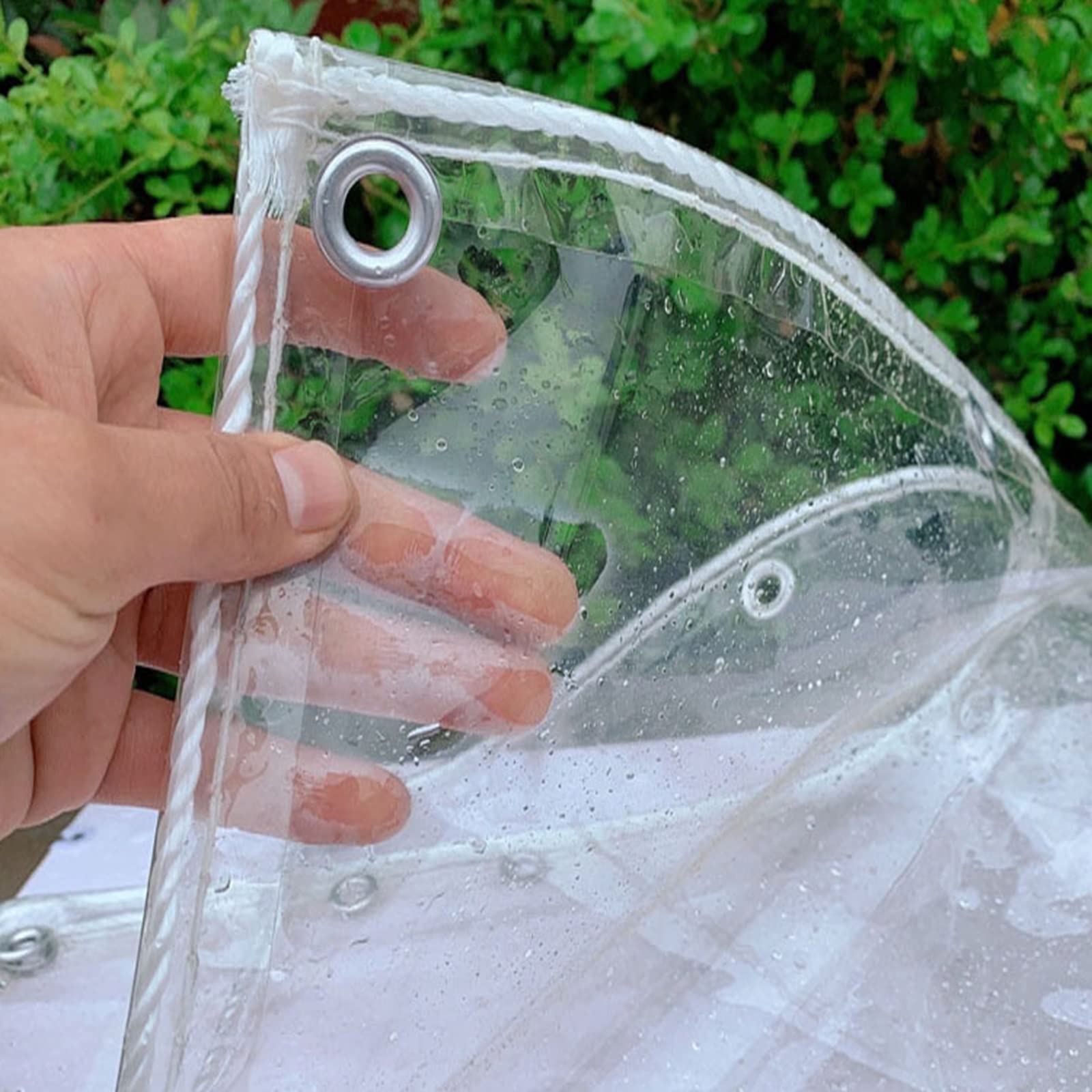 Bâche transparente en PVC 1x5m imperméable avec œillets pour extérieur