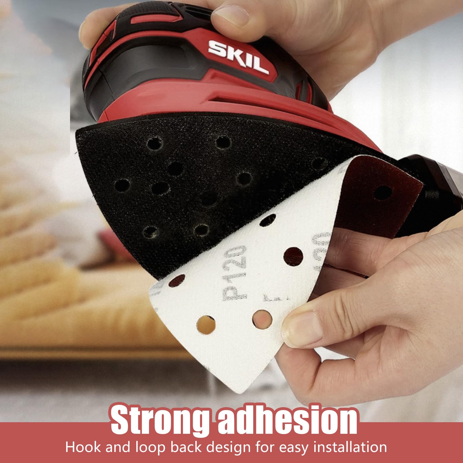 60-tlg. Schleifpapier Set Delta - Dreieckschleifer Blätter P40 Bis P240 Körnung