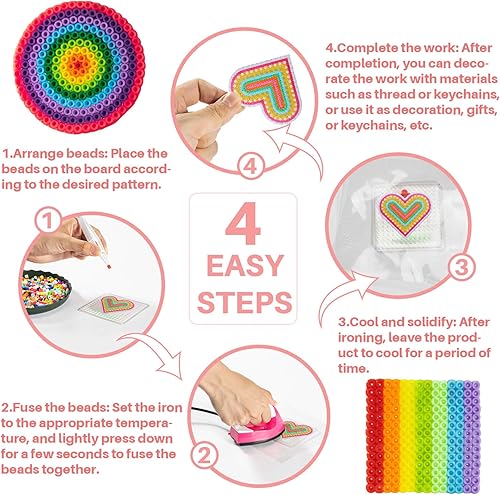 Miniatura 5 de Sukh 5400+Pcs Cuentas de Fusible - Juego de Cuentas de Fusible Juego de Cuentas de Fusión Cuentas de Fusible a Granel Cuentas de Hierro para