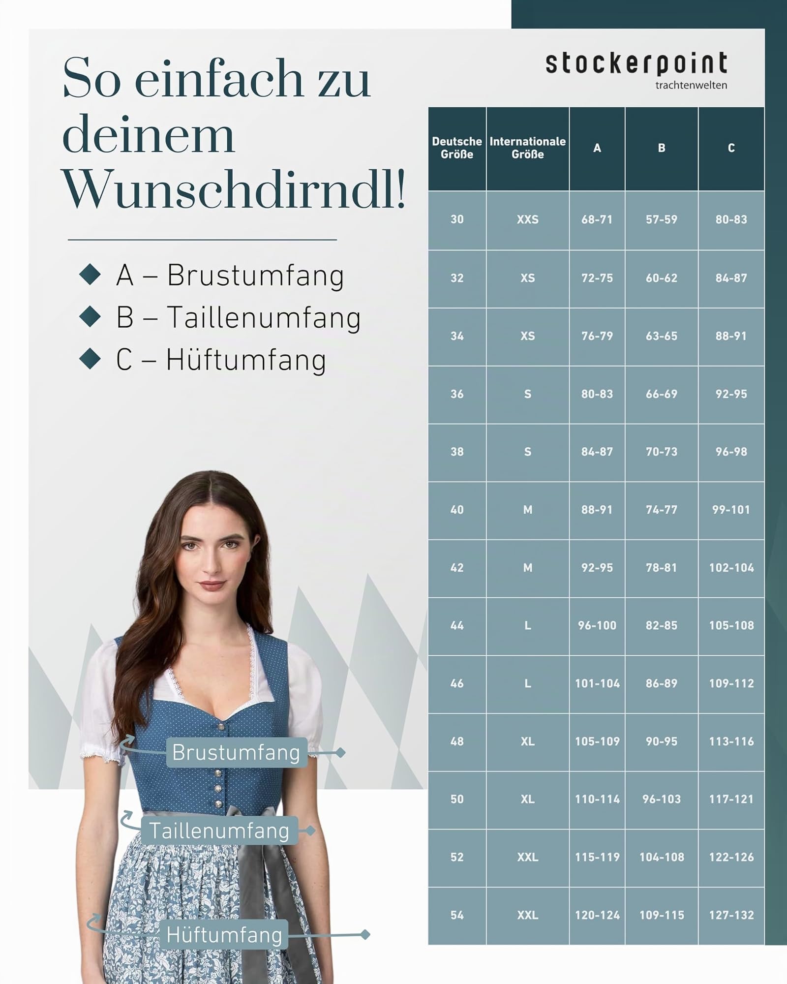 Damen Rhianna Midi Dirndl (1er Pack)