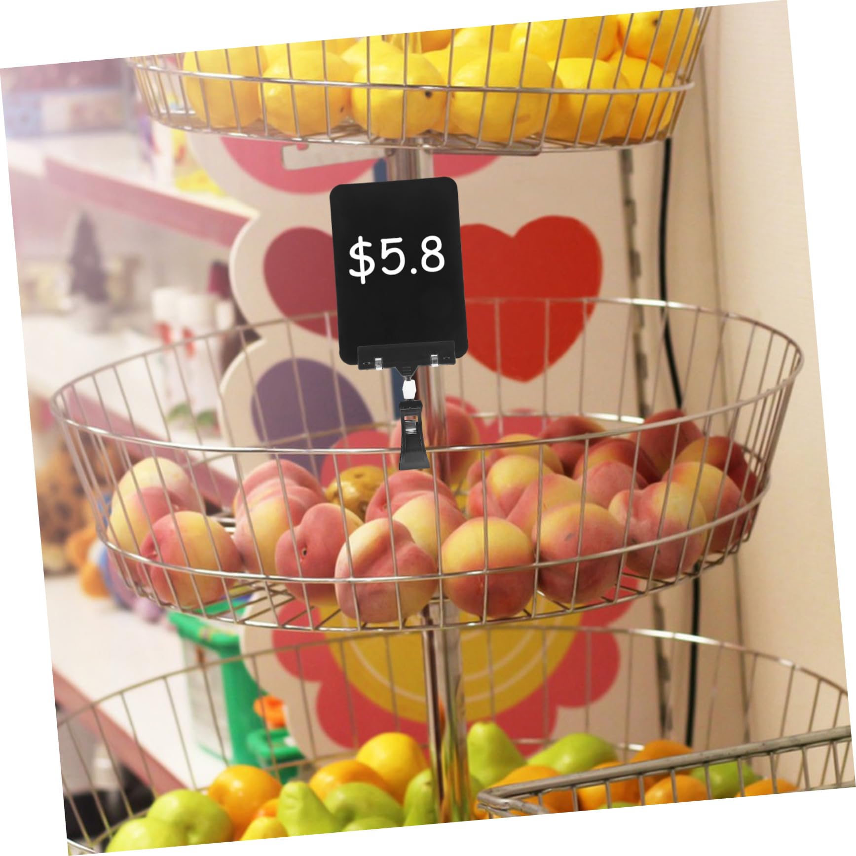 Tofficu 50pezzi Supporto Per Prezzi Clip Per Negozio Design Riutilizzabile e Cancella Prezzo Per Esposizione Di Prodotti Supermercati e Negozi Di Frutta