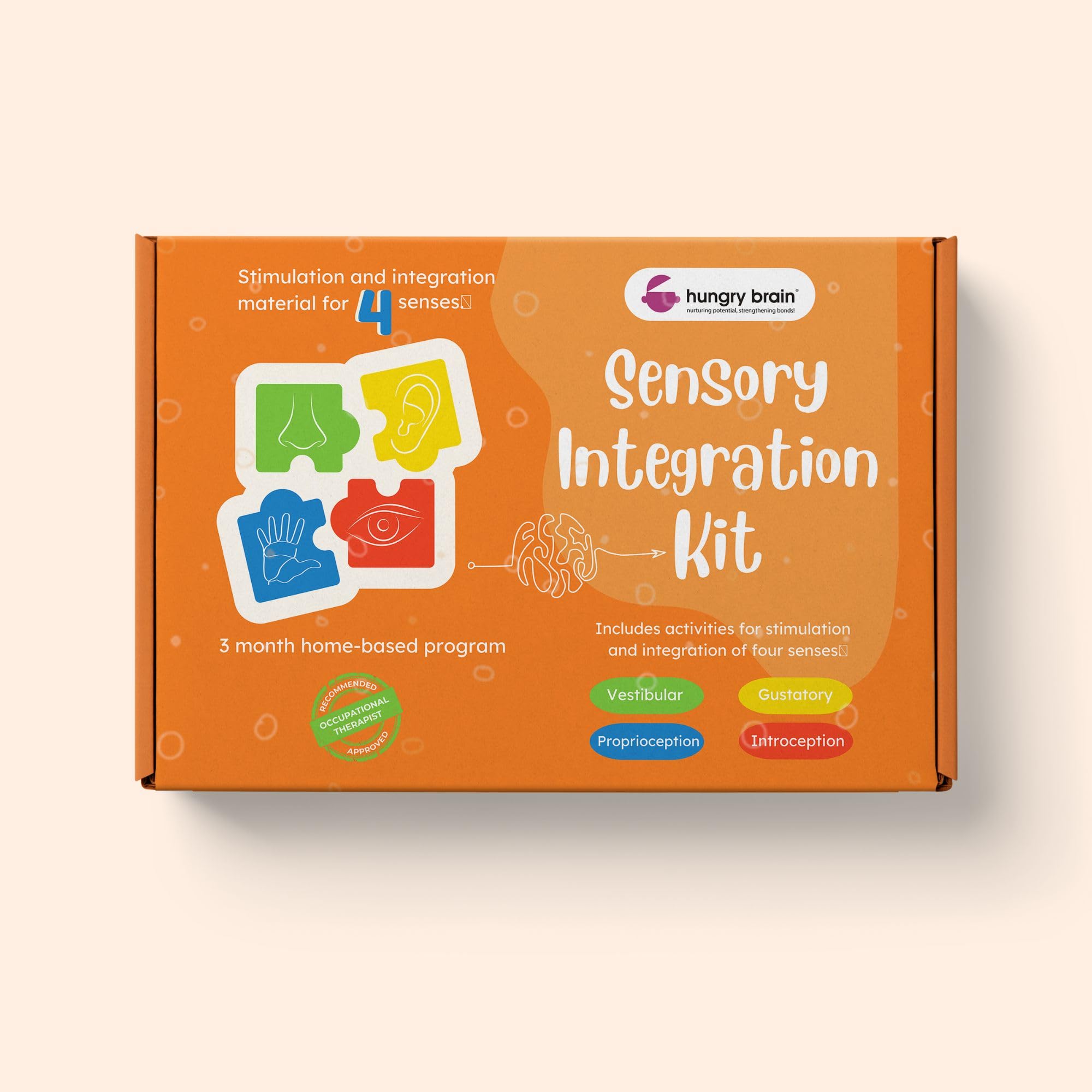 Hungry Brain (SIK) Sensory Integration Kit for Babies Above 3 Months | 48 Flash Cards | Visual, Olfactory, Auditory, Tactile Stimulation | Newborn Learning Kit-image-8
