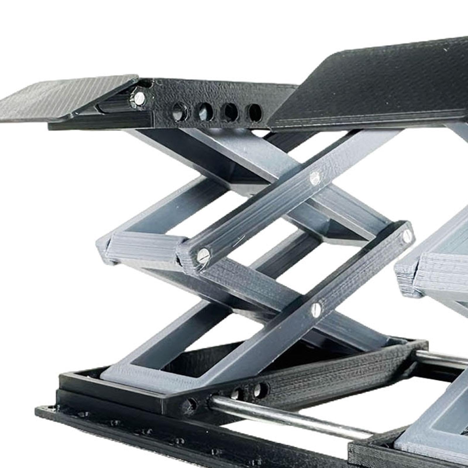 RC Car Stand Mesa Elevadora Estación de Reparación para Coche RC Compacta Accesorio Resistente de PP Adecuado para Coleccionistas Garajes V, Negro