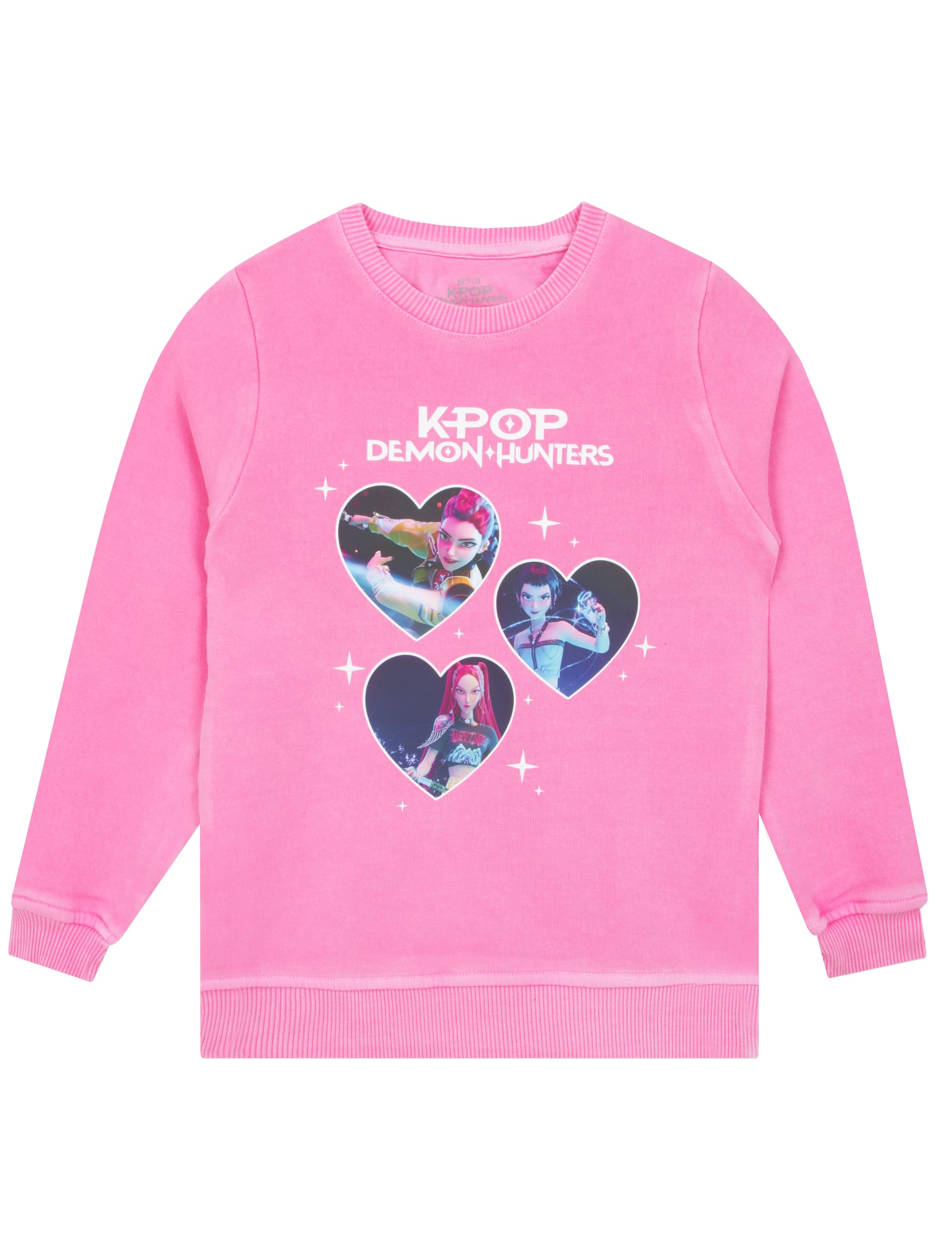 KPop Demon Hunters Pull, Sweat Enfant Mira, Rumi & Zoey, Kpop Hearts Huntrix Pull Fille