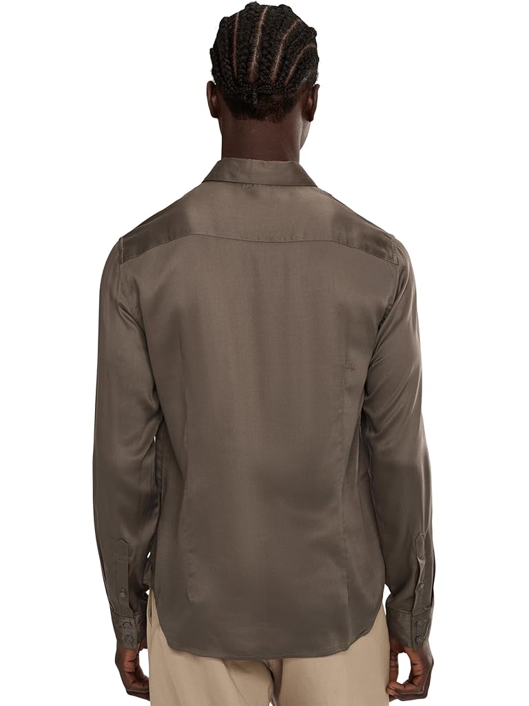 Brown John Varvatos Ross Shirt W675R25