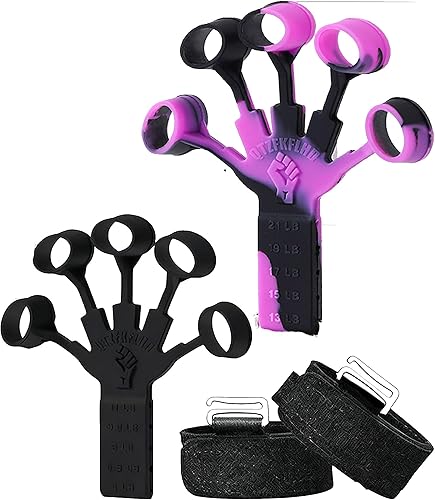 Entrenador de fuerza de agarre, ejercitador de antebrazo, 2 unidades mejoradas de agarre de mano fortalecedores de mano para fuerza, fortalecedor de