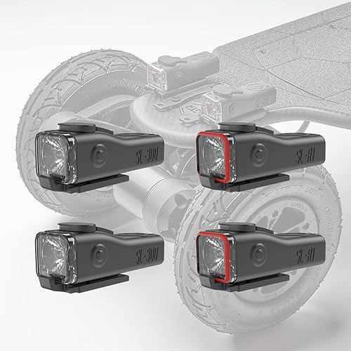 ShredLights Luces para monopatín con soportes (Combo Pack SL-300R1  Estándar + Paquete de soporte de inicio)