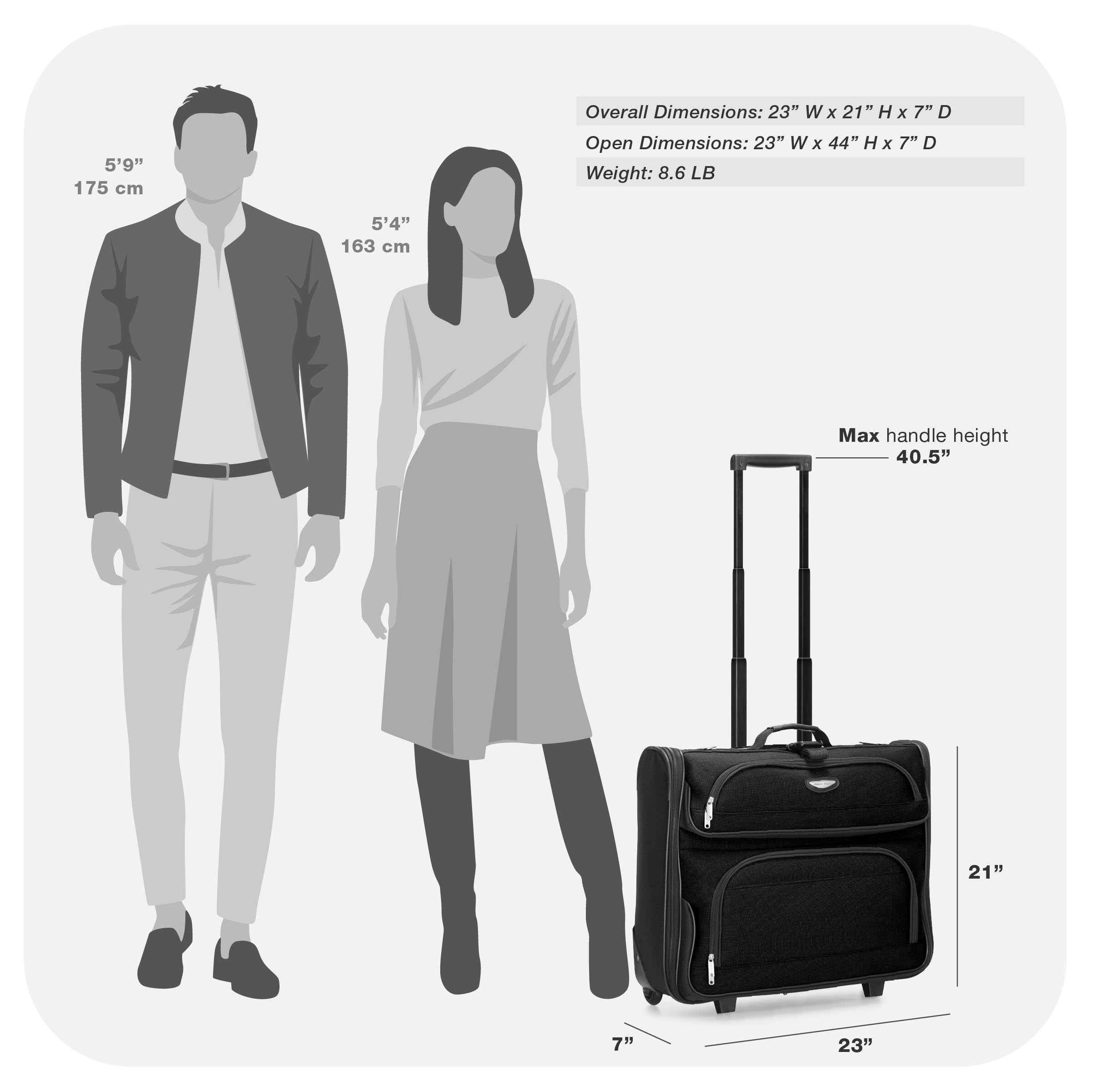 Travel Select Amsterdam Business - Bolsa de Ropa con Ruedas
