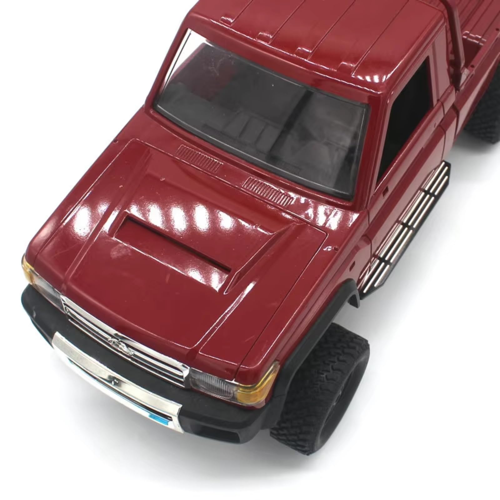 Parti Metalliche Pedale Per MN MN82T Per MN82 LC79 Per MN78 1/18 | Auto RC modificano parti riparazione con l'impugnatura antiscivolo pedale metallo piste protezione(Red)