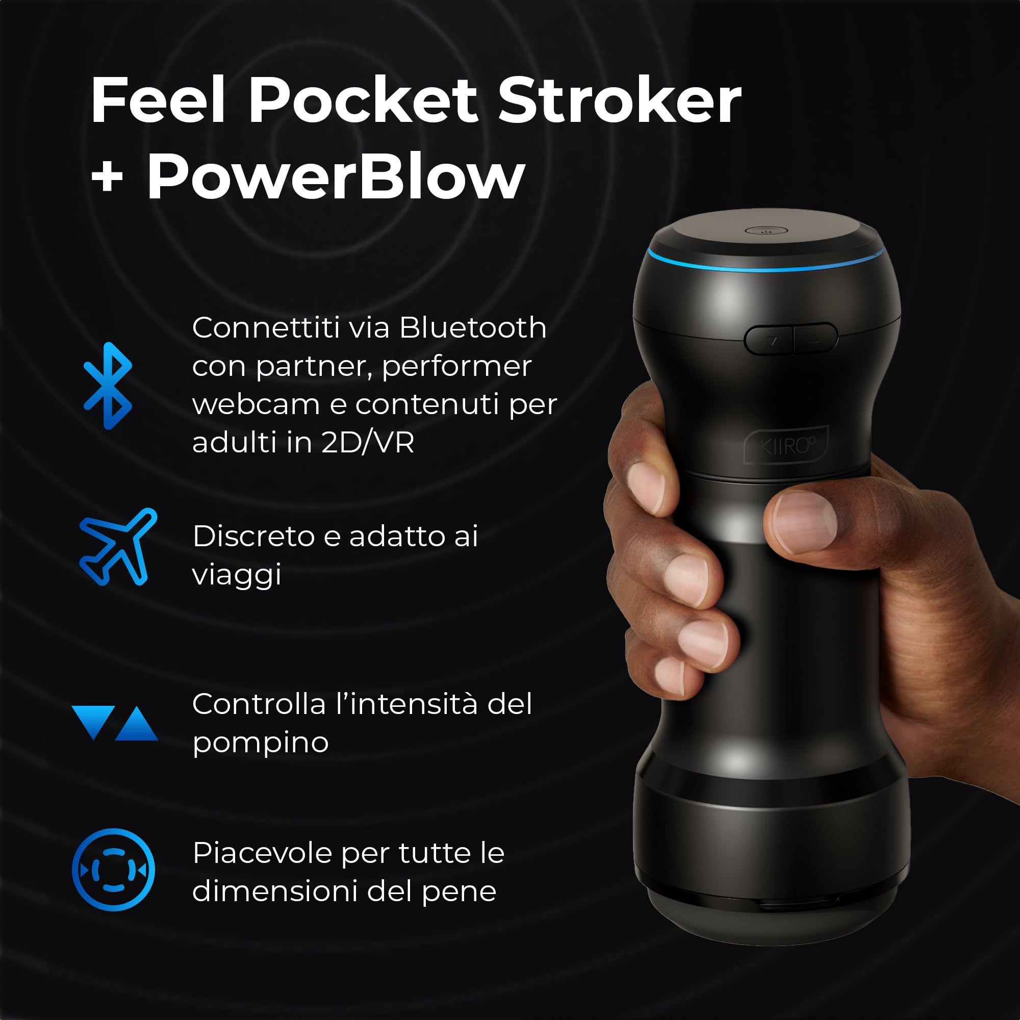 KIIROO PocketBlow Combo Macchina automatica per pompino