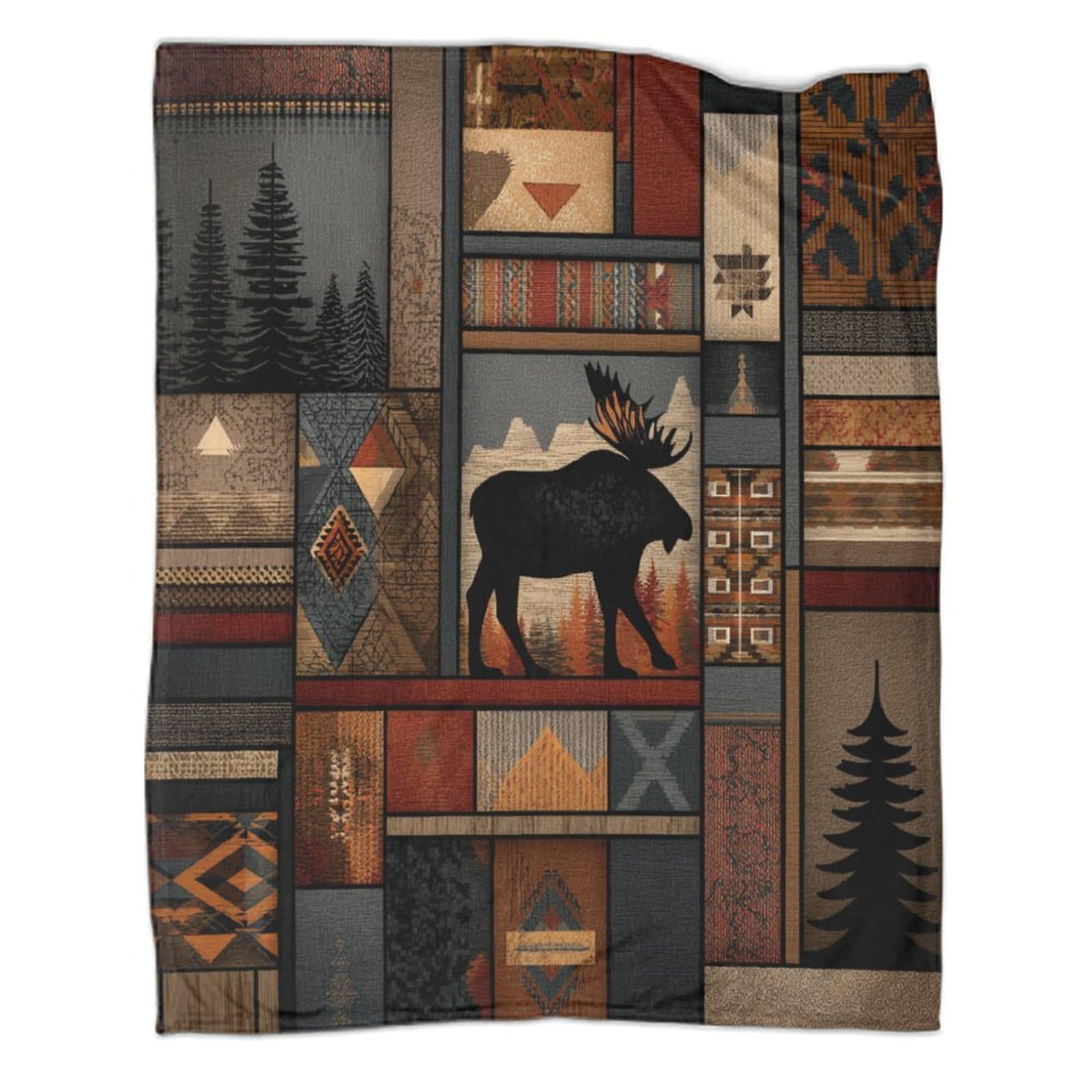 kaiyun Native American Outdoor Camping Printed Soft Breathable Warm Blanket Navajo Style Four Seasons Bedroom Bedspread 80x90inch(200x230cm)
