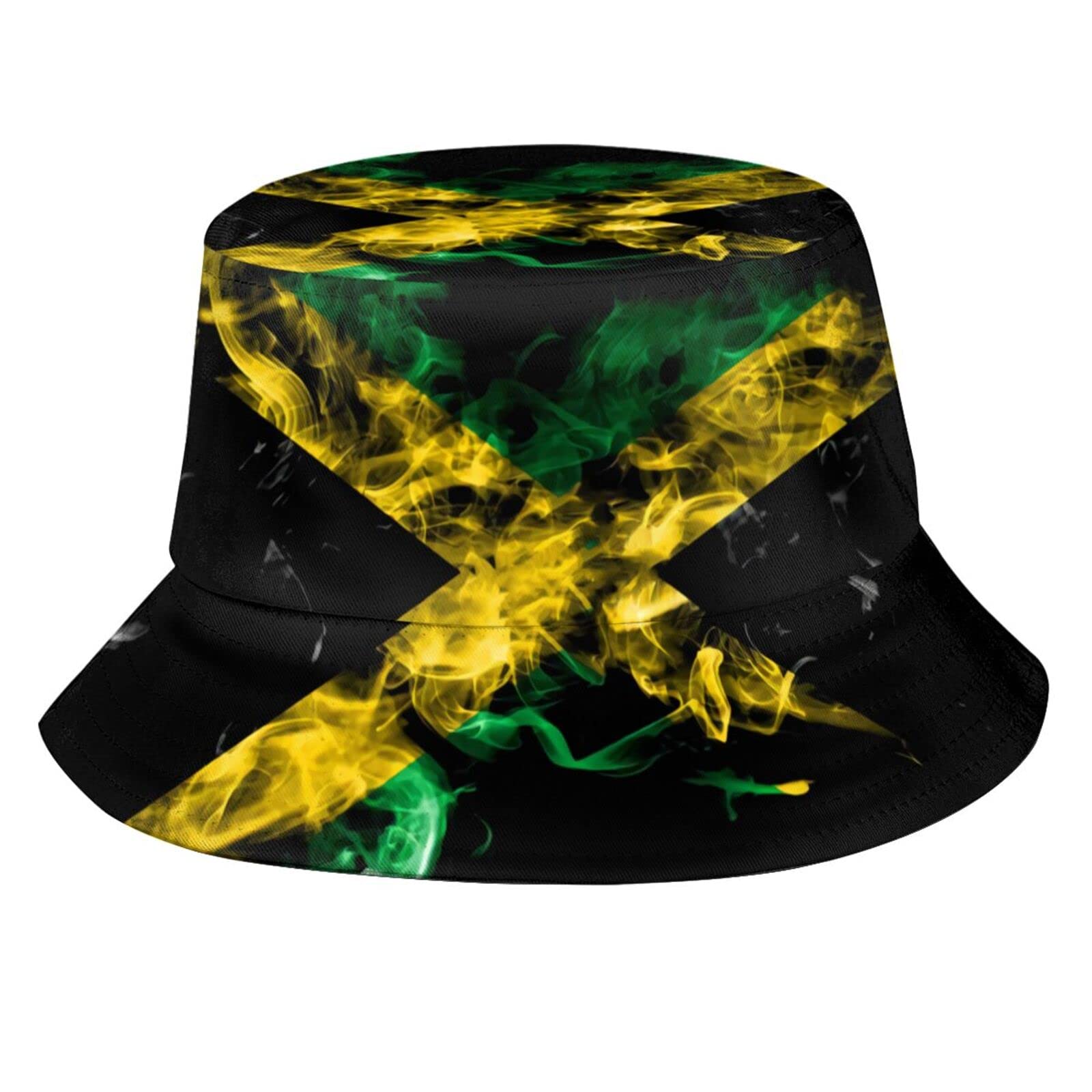feiyuzhang Jamaican Kingdom Flag Bucket Hats Sun Cap Summer Packable Travel Fisherman Hat for Men and Women