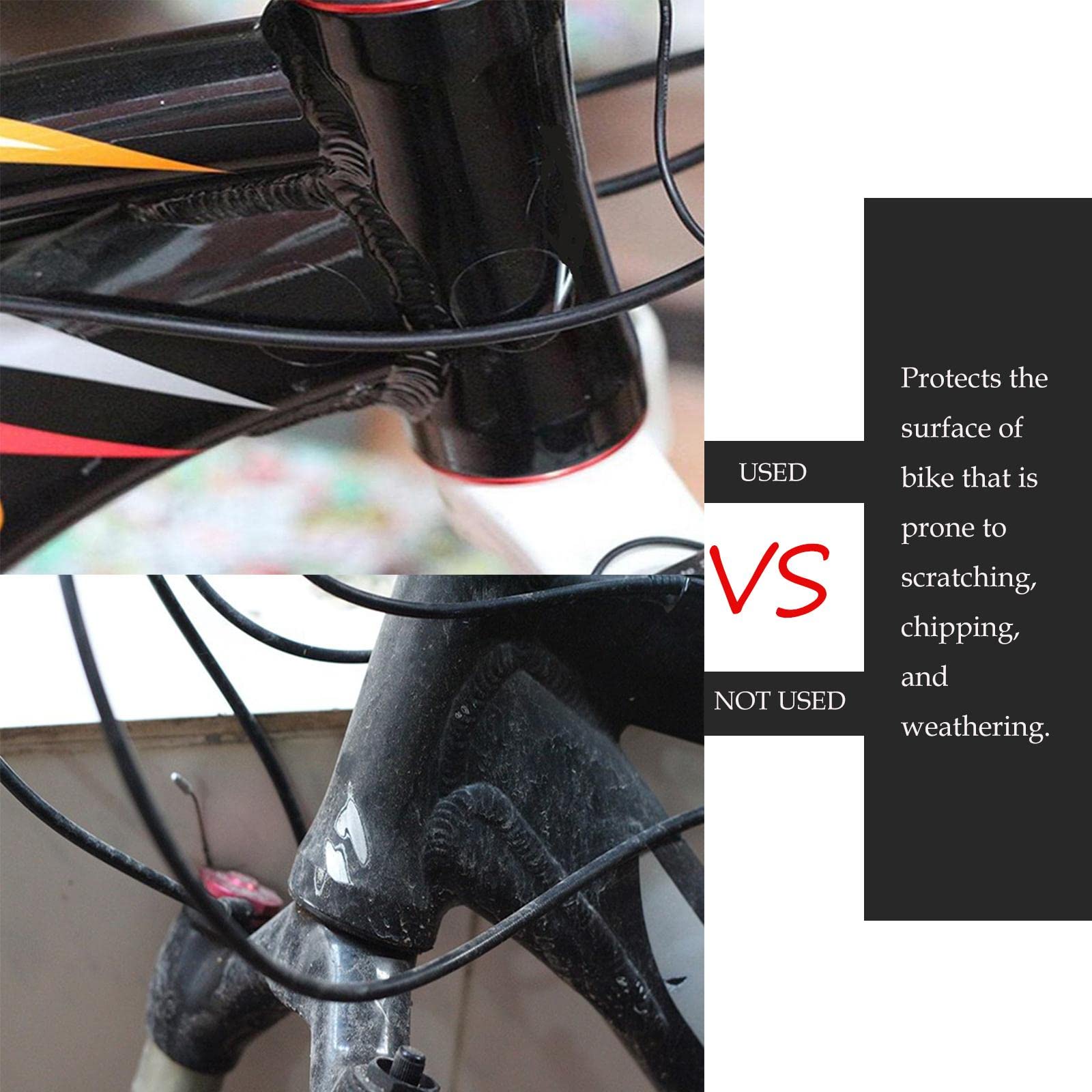 1M Bike Protection Tape Bike Stickers for Frame Clear Bike Chainstay Scratch Bike Protection Tape Bicycle Sticker Protective Paster Tape - Image 2