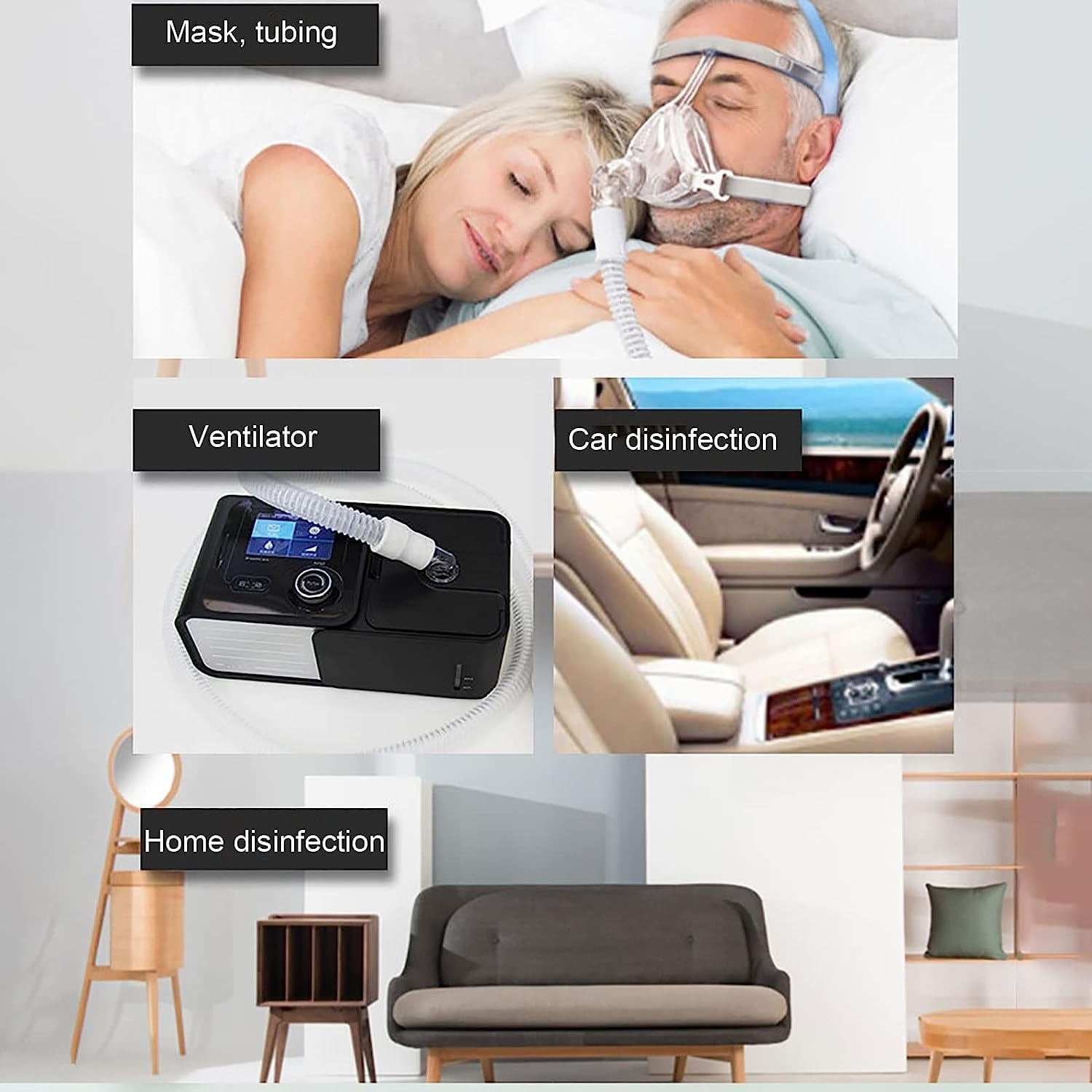 Amazon.co.jp: ポータブルCPAP洗浄機、LEDディスプレイ付きCPAP