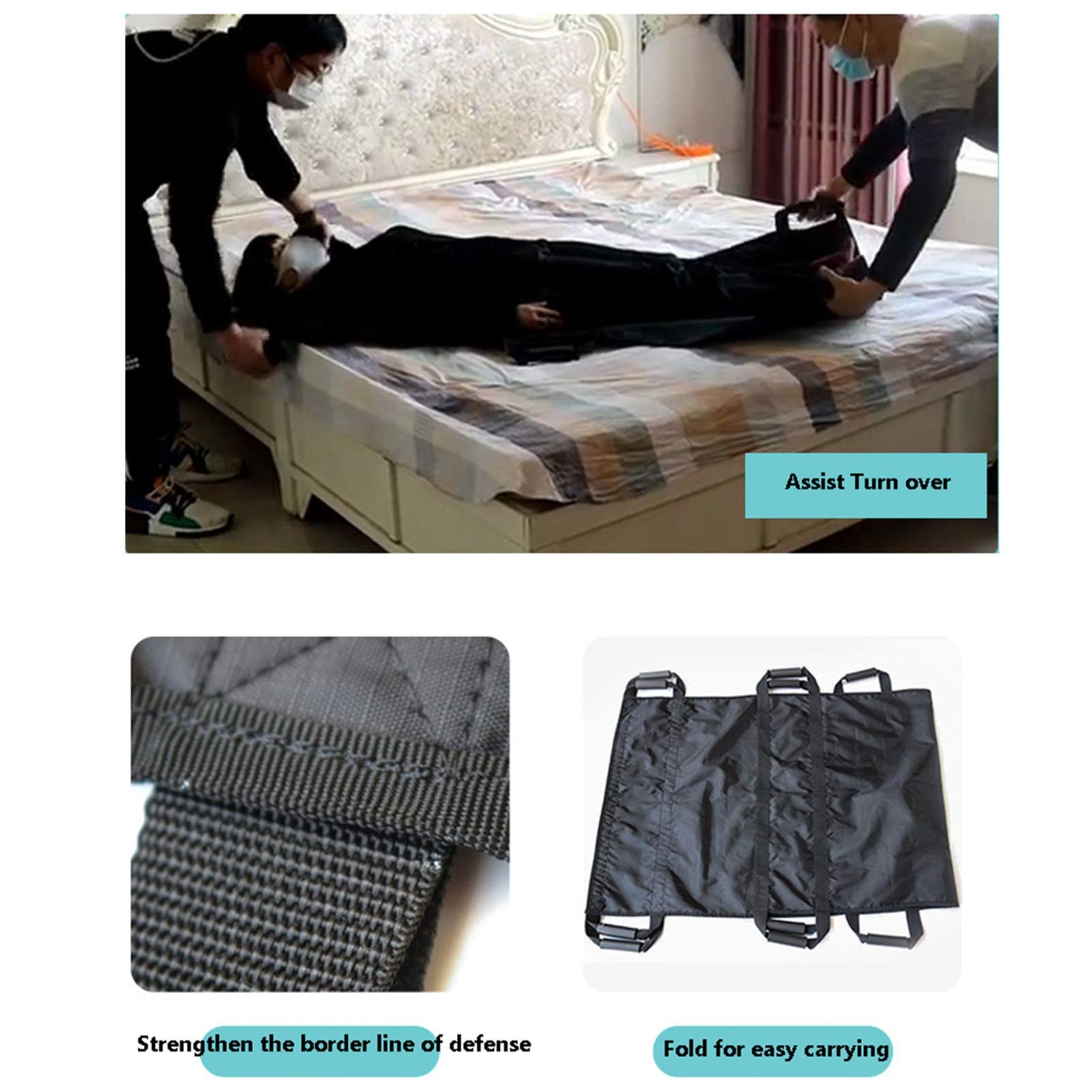 Sábana de transferencia de posicionamiento de cama impermeable, arnés de elevación médica, almohadilla de posicionamiento de pacientes para cama de hospital, tabla de transferencia para ancianos