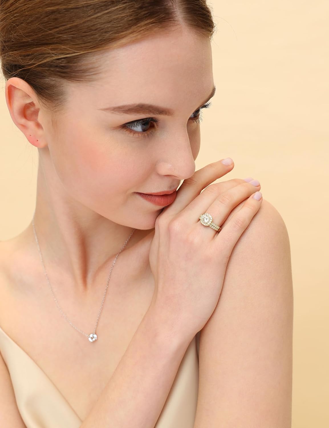 EAMTI 1.2CT 925 Sterling Silver Bridal Rings Sets Cubic Zirconia Halo CZ Engagement Wedding Bands for Women Promise Rings for Her Size 4-11 - Image 6