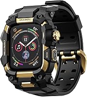 Vista 27 de ULTIMAL - Funda resistente con correa para Apple Watch 49mm, compatible con Apple Watch Ultra 3/2/1, cubierta protectora a prueba de golpes de grado