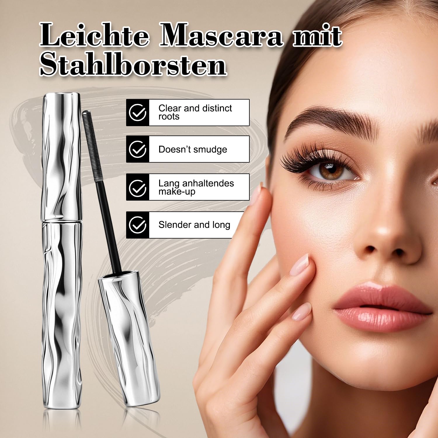 C36-Leicht Auftragbar Schwarze Mascara Wimperntusche für Meisten Menschen | Wimperntusche Klumpenfreie Textur, Optische Wimpernverlängerung, Komfortabel, Geeignet für Makelloses Augenmake-Up