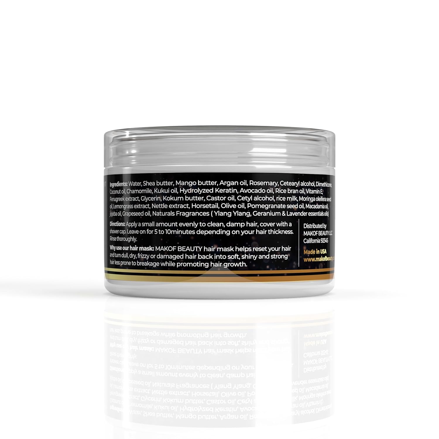 Restorative Hair Growth Treatment, Deep Repair Hair Mask Treatment with Mango Butter, Shea Butter, Argan Oil, Natural Ingredients for All Hair Types, 10 Fl Oz - Image 3