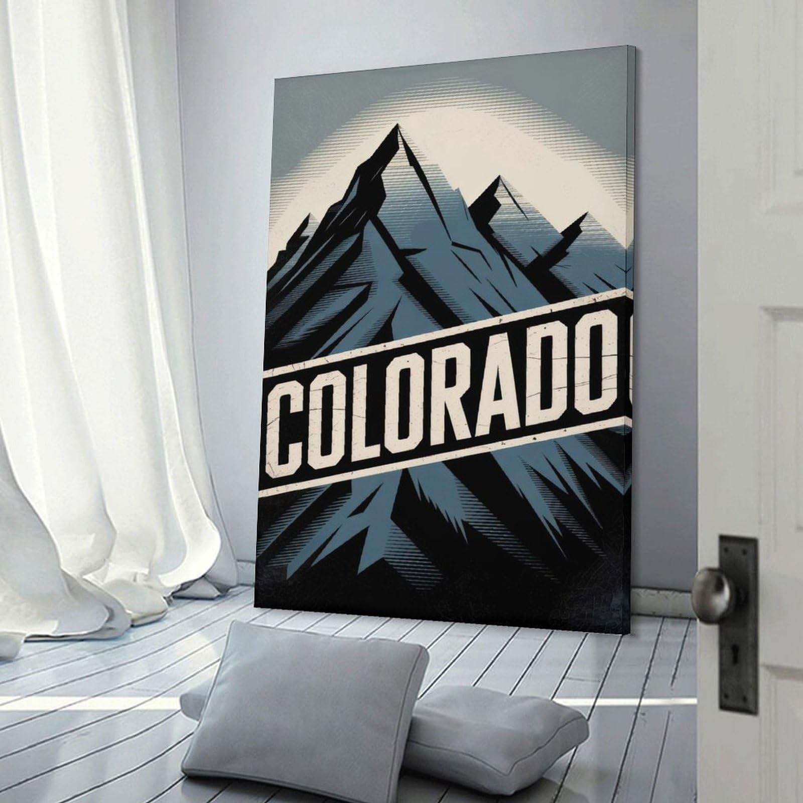 Junmoney Colorado Mountain Travel Wall Picture Print 20x30inch(50x75cm), for Lounge Decor, Offices Or Entryway Styling, A Flexible Wall Accent for Shared Spaces