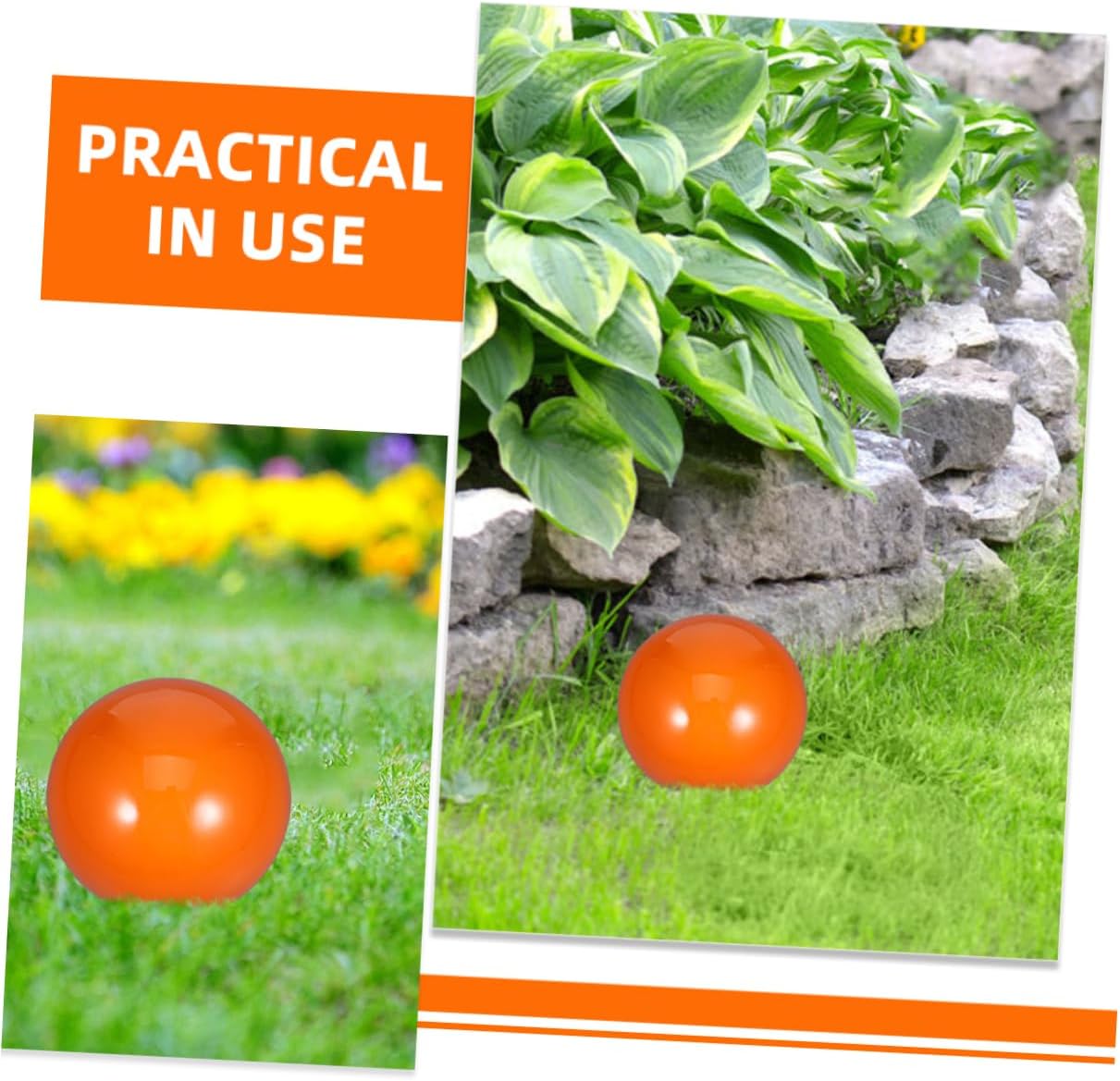 Reflective Mirror Ball Garden Gazing Ball Sturdy Stainless Steel for Outdoor Patio