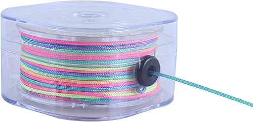 Vista 113 de KONMAY Cuerda de nailon negro de 0.024 in con estuche para pulseras, cordón de satén de nailon trenzado de 190 yardas para fabricación de joyas