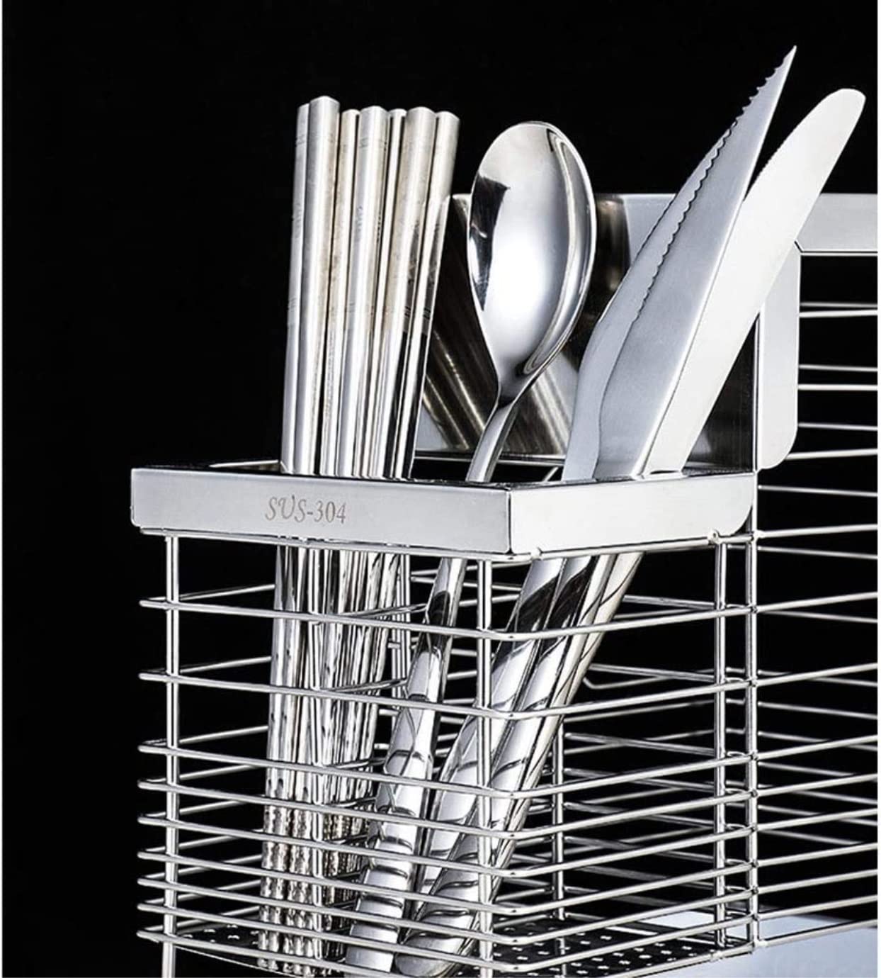 Bloque Cuchillos Cocina Soporte para Cuchillos De Ventilación Hueca, Soporte Universal De Acero Inoxidable para Palillos, Bloque para Cuchillos De Cocina