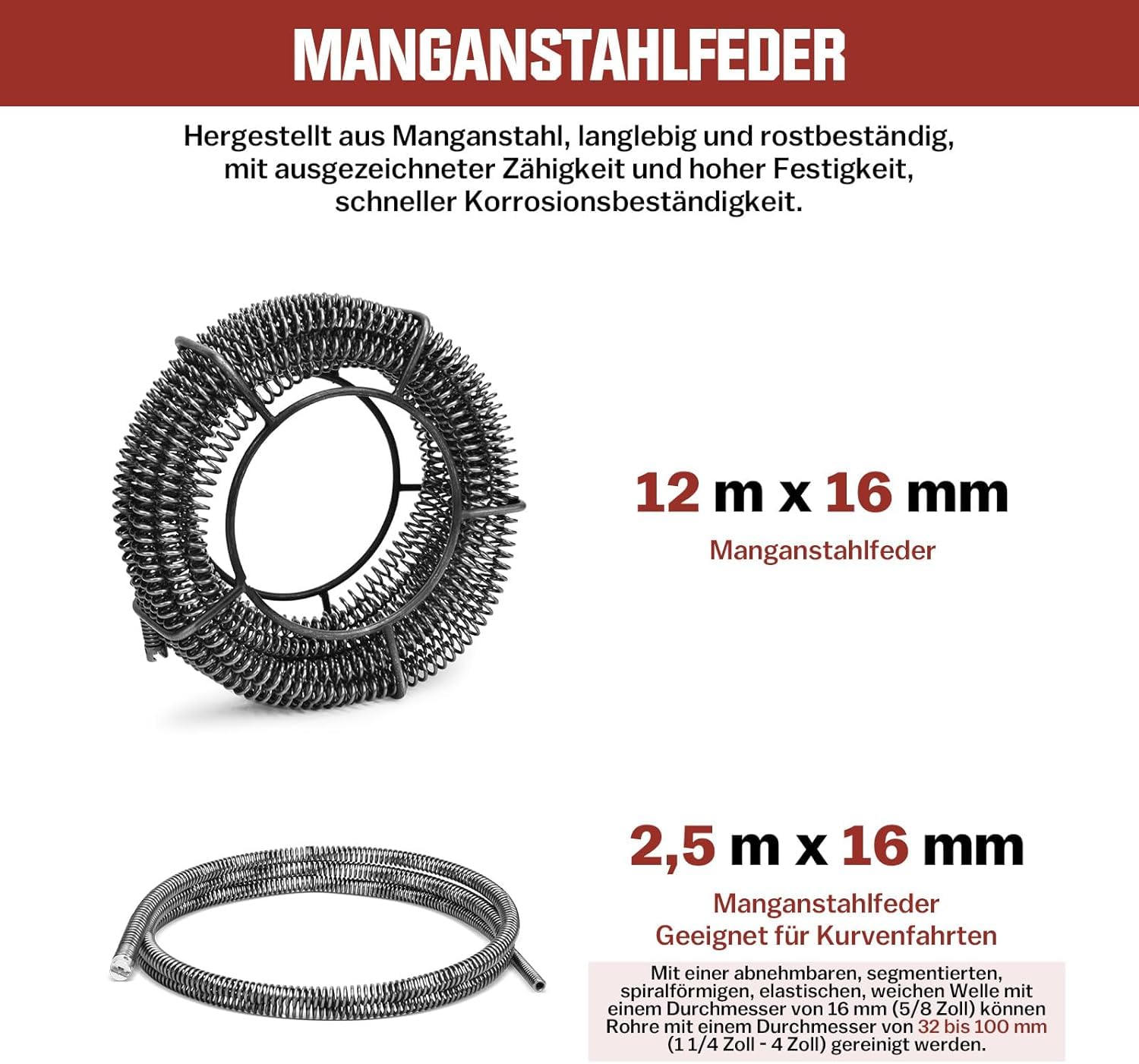 Sgorgatore Elettrico 850W per Tubazioni Ø20-200mm con 12 Taglierine 450RPM | Spirali da 28m(Ø22mm), 14,5m(Ø16mm) e 5m(Ø10mm), Macchina per la Pulizia e la Disostruzione di Tubi, Sscarichi e Fognature