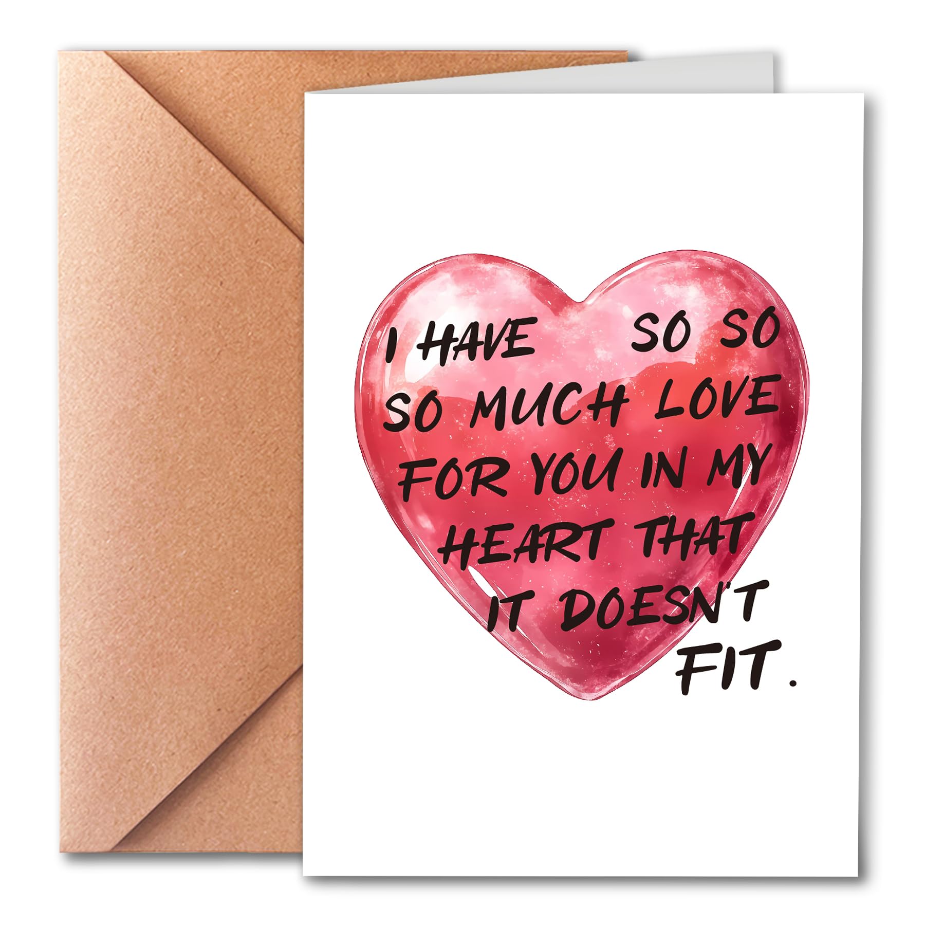 PTRUKD Funny Anniversary Card for Wife or Husband, a Romantic Heart Confession Card, Suitable for Couples, Valentine's Day, Happy Anniversary Card, Card for Boyfriend or Girlfriend