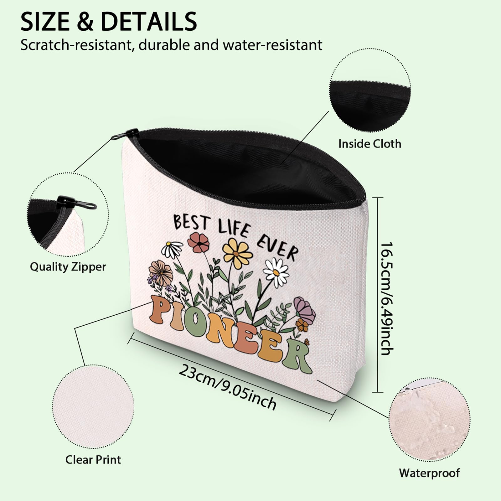Pioneer Best Life Ever Makeup Bag JW Gifts Pioneer Cosmetic Bag Gift Pioneer Gift JW Witnesses Gift (Pioneer Ever UK) - Image 2