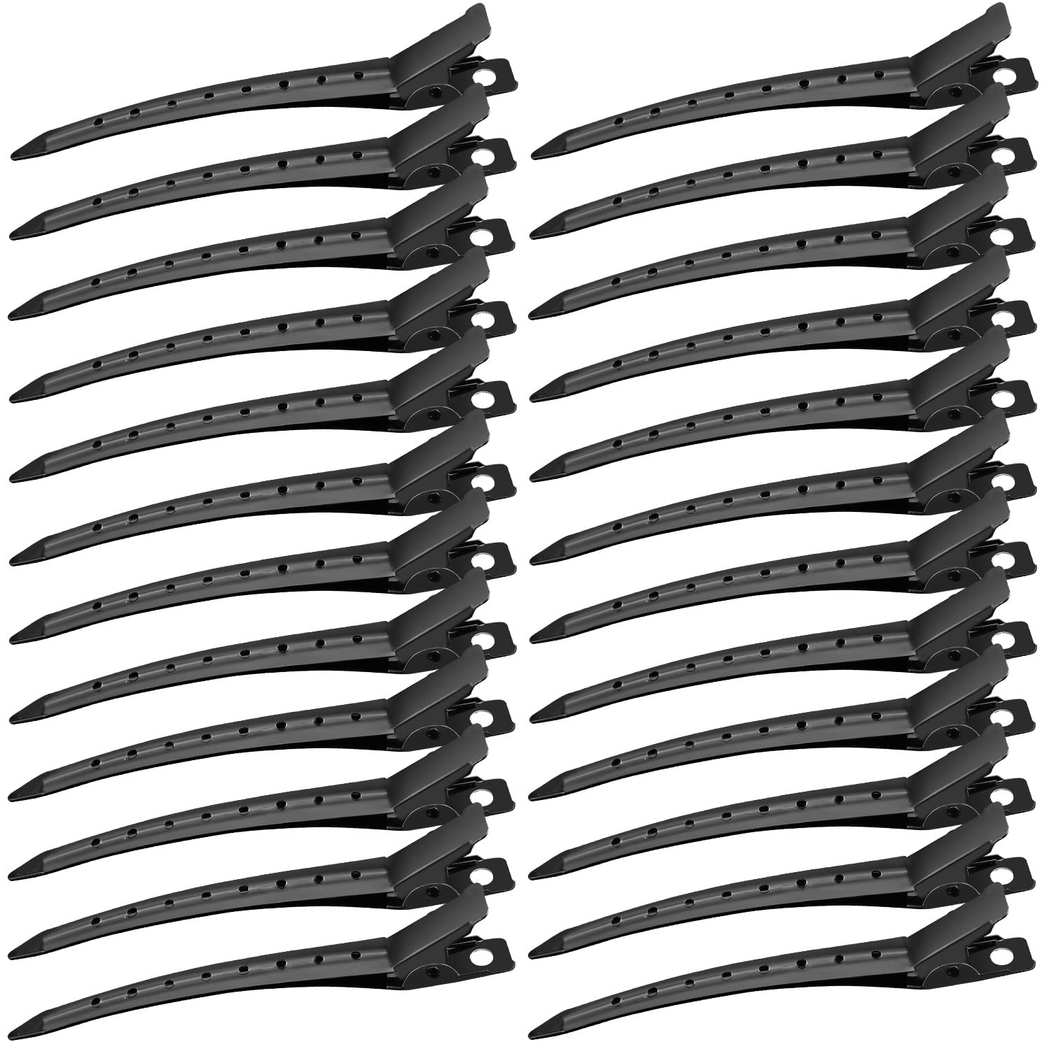 Pin Curl Clips 24 pcs, Metal Hair Clips for Styling, Hair Sectioning Clip, Hairdressing Clip for Curls for Hair Extensions DIY Hair Accessories (3.50 Inch)