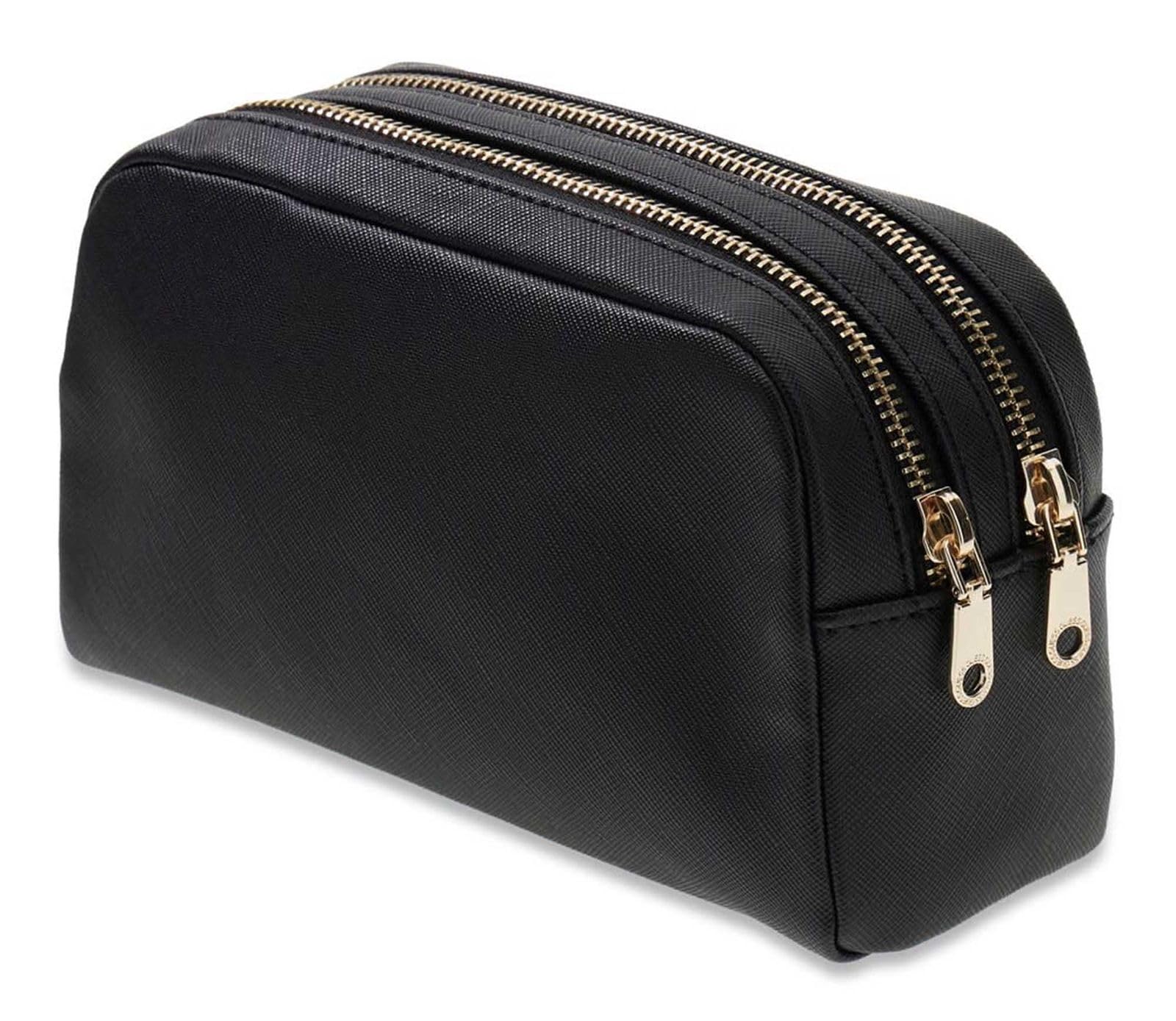GUESS borsa per utensili borsa da toilette Double Zip Organizer Black nero