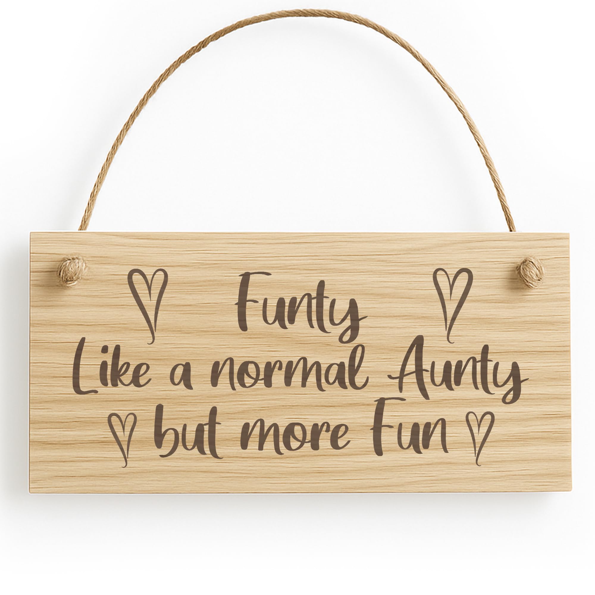 Red Ocean Funny Aunty Auntie Gift Engraved Hanging Sign Novelty Aunty Birthday Christmas Gifts For Aunty From Niece Nephew