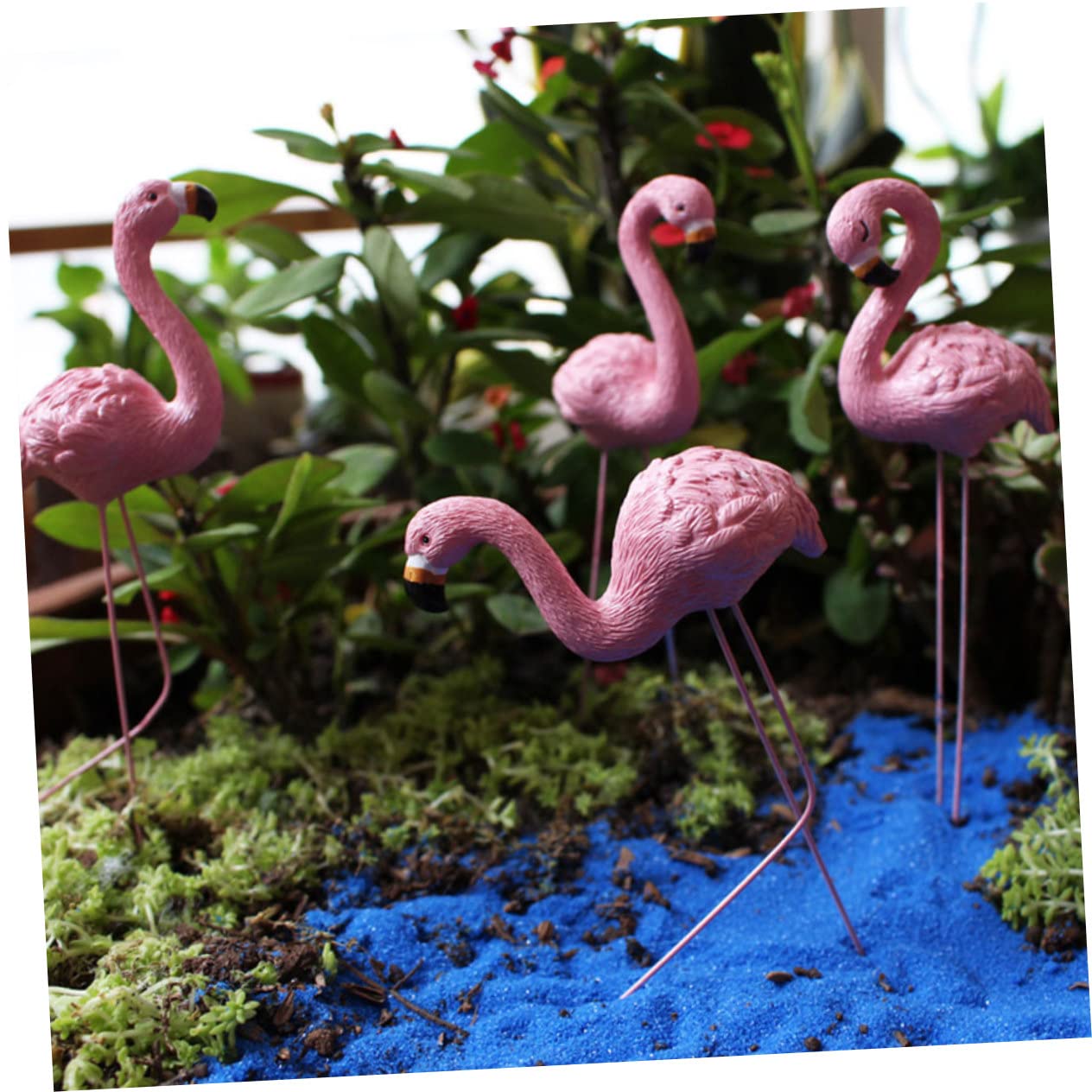 Toddmomy 2 set Ornamento Fenicottero Per Prato Micro Pianta Balcone Decorazioni Oh Pot Fenicotteri In Miniatura Decorazioni Per La Casa Originali Decorazioni Da Giardino 4 pezzi * 2